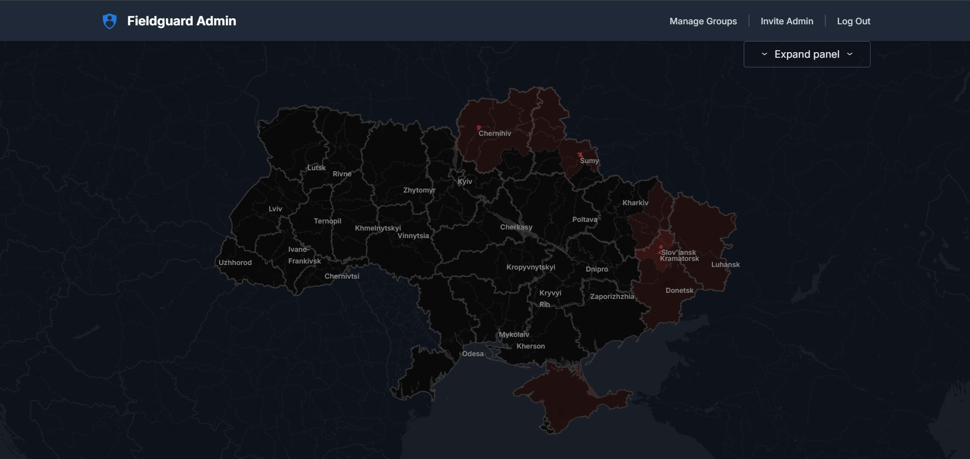 Interactive alerts map